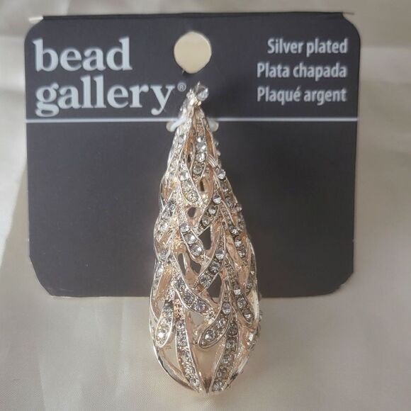 𝅺BEAD Gallery by Halcraft Metal & Fauceted Glass Pendant NWT - Picture 2 of 6